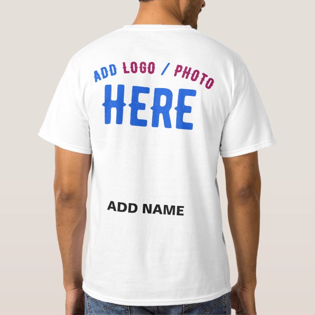 CAMISETA PERSONALIZABLE MODERNO ESTILO BLANCO VERIFICADO MA (Reverso)