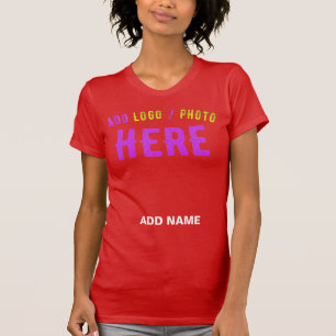 CAMISETA PERSONALIZABLE MODERNO ESTILO MARCA VERIFICADA ROJ