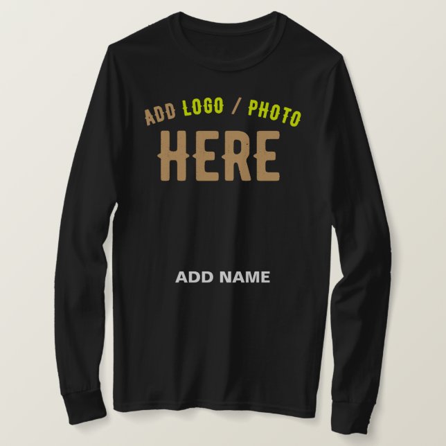 CAMISETA PERSONALIZABLE MODERNO ESTILO NEGRO VERIFICADO MAR (Anverso del diseño)