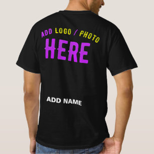 CAMISETA PERSONALIZABLE MODERNO ESTILO NEGRO VERIFICADO MAR