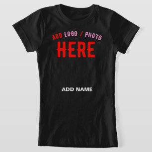 CAMISETA PERSONALIZABLE MODERNO ESTILO NEGRO VERIFICADO MAR
