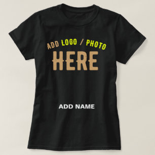 CAMISETA PERSONALIZABLE MODERNO ESTILO NEGRO VERIFICADO MAR