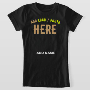 CAMISETA PERSONALIZABLE MODERNO ESTILO NEGRO VERIFICADO MAR