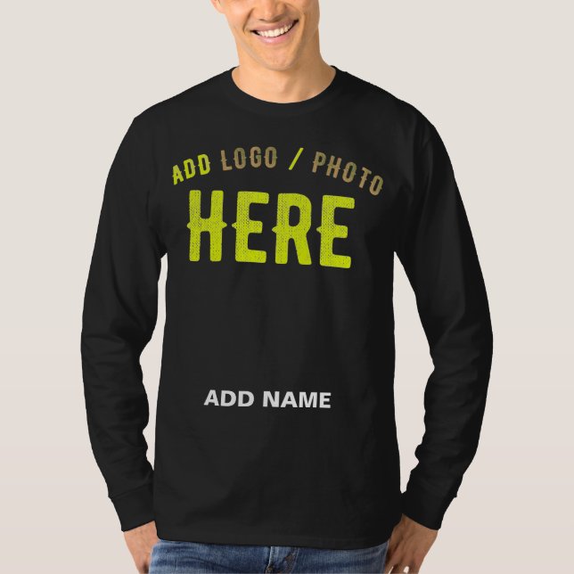 CAMISETA PERSONALIZABLE MODERNO ESTILO NEGRO VERIFICADO MAR (Anverso)
