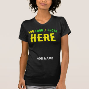 CAMISETA PERSONALIZABLE MODERNO ESTILO NEGRO VERIFICADO MAR