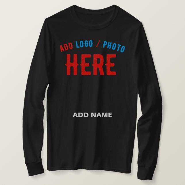 CAMISETA PERSONALIZABLE MODERNO ESTILO NEGRO VERIFICADO MAR (Anverso del diseño)