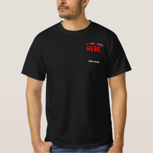 CAMISETA PERSONALIZABLE MODERNO ESTILO NEGRO VERIFICADO MAR
