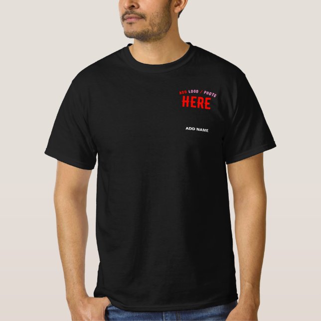 CAMISETA PERSONALIZABLE MODERNO ESTILO NEGRO VERIFICADO MAR (Anverso)