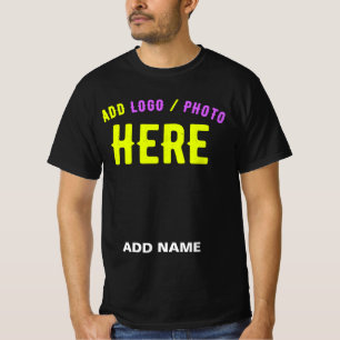 CAMISETA PERSONALIZABLE MODERNO ESTILO NEGRO VERIFICADO MAR