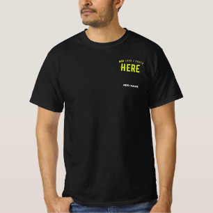 CAMISETA PERSONALIZABLE MODERNO ESTILO NEGRO VERIFICADO MAR