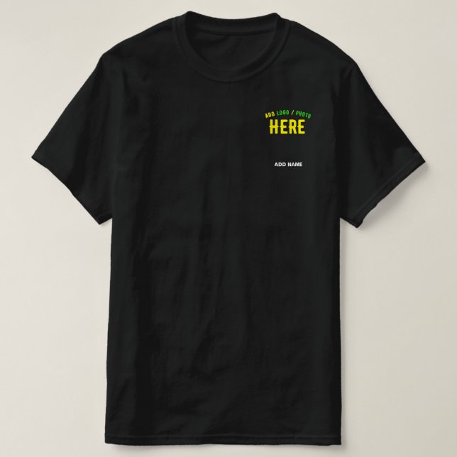 CAMISETA PERSONALIZABLE MODERNO ESTILO NEGRO VERIFICADO MAR (Diseño del anverso)