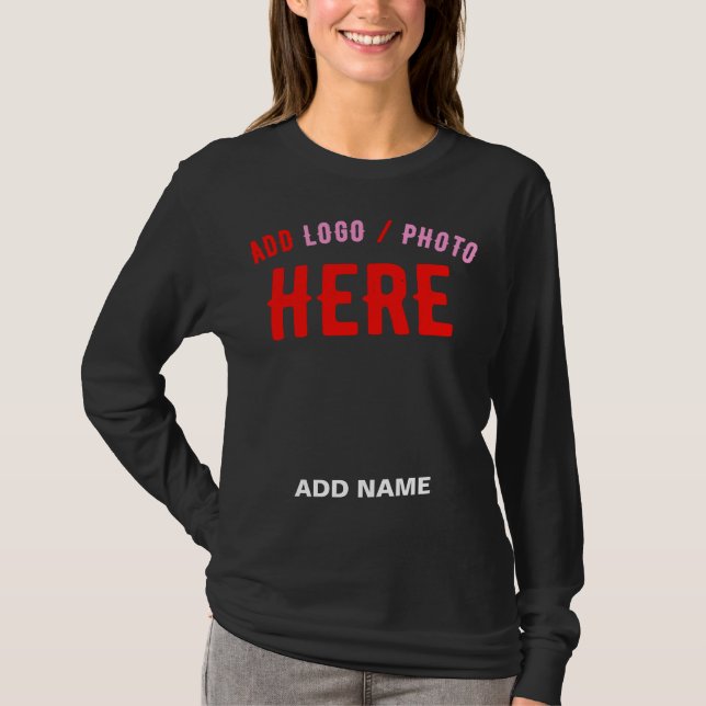 CAMISETA PERSONALIZABLE MODERNO ESTILO NEGRO VERIFICADO MAR (Anverso)