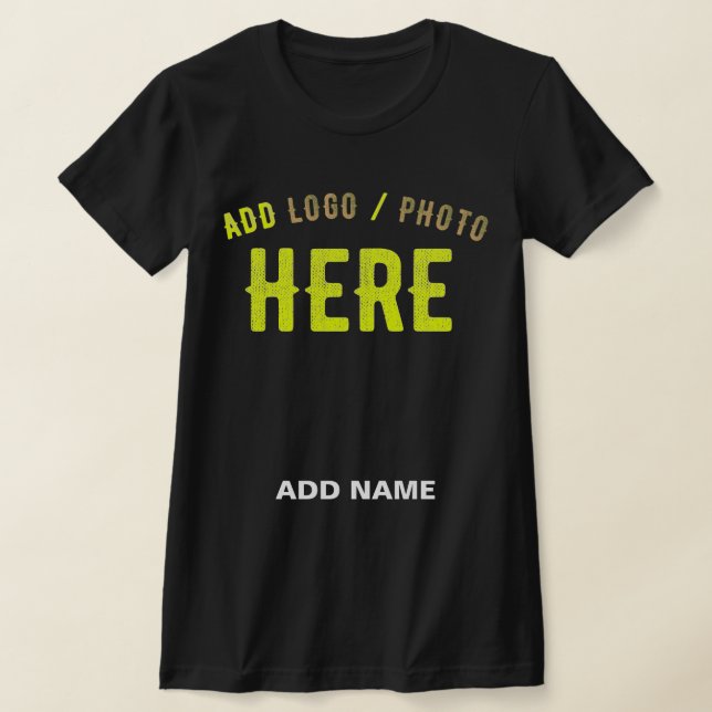 CAMISETA PERSONALIZABLE MODERNO ESTILO NEGRO VERIFICADO MAR (Distribución)