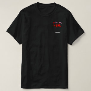 CAMISETA PERSONALIZABLE MODERNO ESTILO NEGRO VERIFICADO MAR