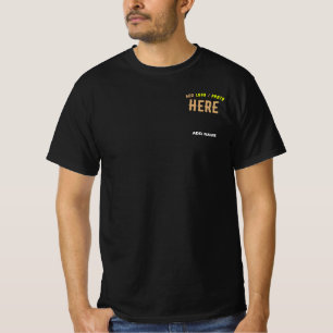 CAMISETA PERSONALIZABLE MODERNO ESTILO NEGRO VERIFICADO MAR