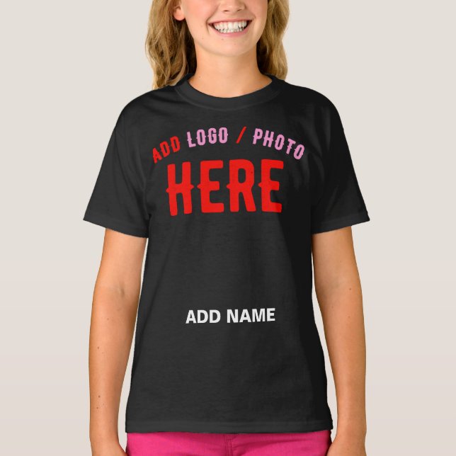 CAMISETA PERSONALIZABLE MODERNO ESTILO NEGRO VERIFICADO MAR (Anverso)