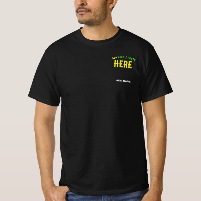 CAMISETA PERSONALIZABLE MODERNO ESTILO NEGRO VERIFICADO MAR (Anverso)