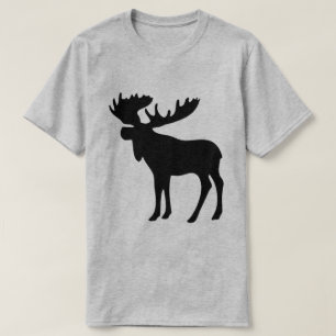 CAMISETA PERSONALIZABLE MOOSE CABEZA. MOOSE ANTLERS