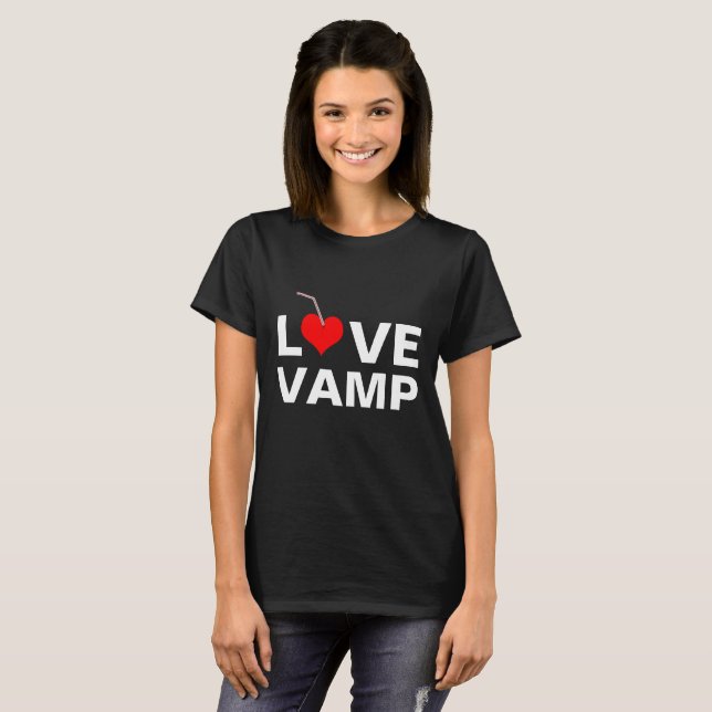 Camiseta Personalizable negro de Love Vamp (Anverso completo)