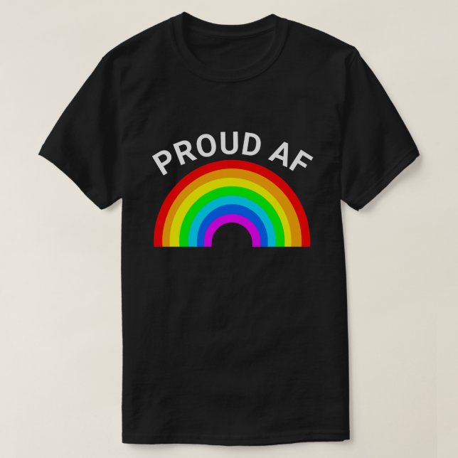 CAMISETA PERSONALIZABLE ORGULLOSO DE AF CAMPO DE RAINBOW (Diseño del anverso)