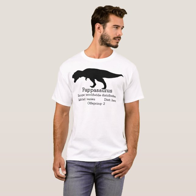 Camiseta Personalizable Pappasaurus Dad (Anverso completo)