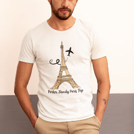 Camiseta Personalizable París Viaje Moda Torre Eiffel
