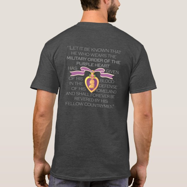 Camiseta Personalizable "PURPLE HEART RIBBON" (Reverso)