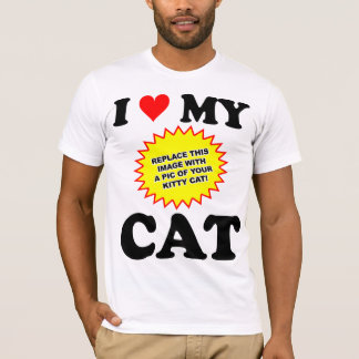 Camiseta PERSONALIZABLE que amo a mi gato