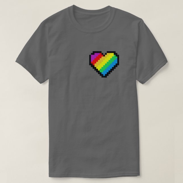 CAMISETA PERSONALIZABLE RAINBOW HEART BEAT (Diseño del anverso)