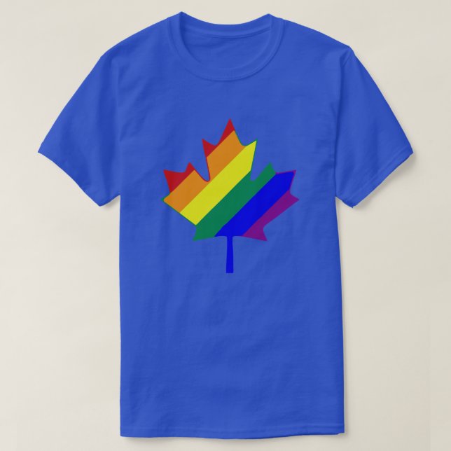 CAMISETA PERSONALIZABLE RAINBOW MAPLE LEAF  (Diseño del anverso)