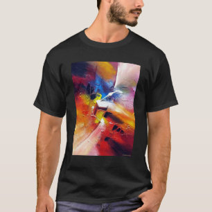 Camiseta Personalizable Resumen de arte moderno pintura neg