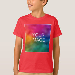 Camiseta Personalizable Rojo Añadir Imagen Foto Niños Niños