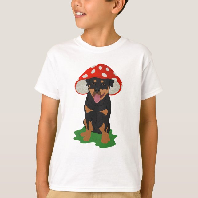 Camiseta Personalizable Rottweiler Mushroom Spring (Anverso)