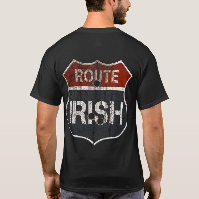 Camiseta Personalizable "RÓTULO IRLANDÉS DE RUTA" (Reverso)