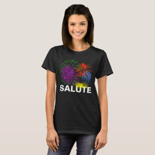 Camiseta Personalizable Saludo de fuegos artificiales