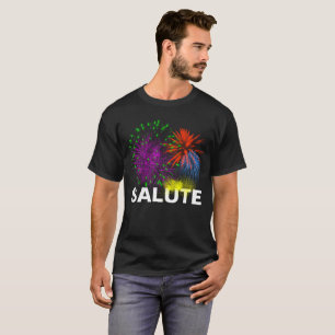 Camiseta Personalizable Saludo de fuegos artificiales