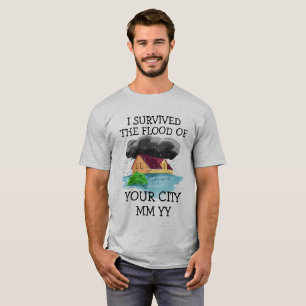 Camiseta Personalizable sobreviví a la tormenta de la inund