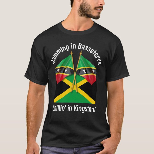 Camiseta Personalizable ST KITTS JAMAICA Doble Herencia (Anverso)