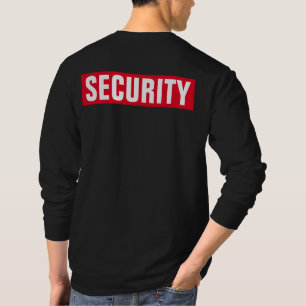 Camiseta Personalizable Texto Mens Seguridad Doble cara Neg