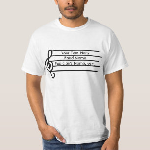 Camiseta Personalizable treble clef music value tee