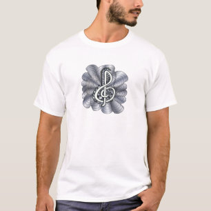 Camiseta Personalizable Treble Clef Silver