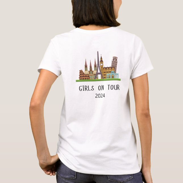 CAMISETA PERSONALIZABLE VERANO CHICAS DE VACACIONES DE EURO (Reverso)