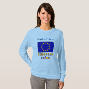 Camiseta Personalización azul de la bandera de la Unión Eur