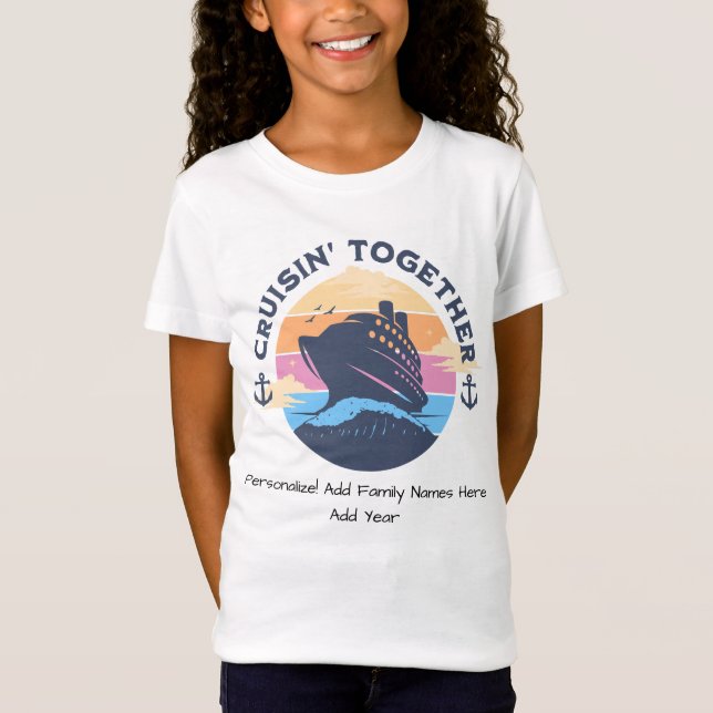 Camiseta Personalización de crucero de SUNSET para familias (Anverso)