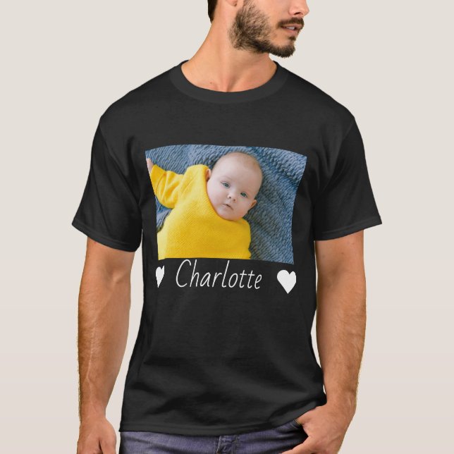 Camiseta Personalización De Foto Y Texto De personalizado (Anverso)