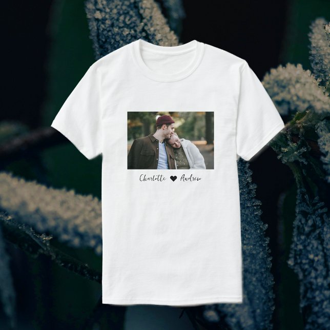 Camiseta Personalización De Foto Y Texto De personalizado (Zazzle Custom Made Photo And Text Personalized T-Shirt-Template. Add Your Own Image (Design Front))