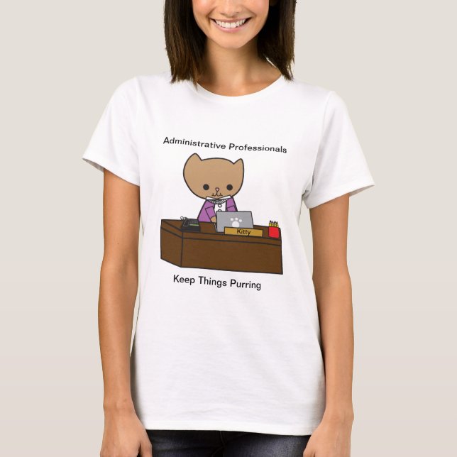 Camiseta Personalización de gato de clase profesional admin (Anverso)