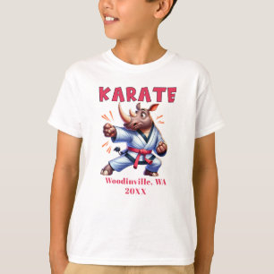 Camiseta Personalización de Karate Nombre de la fecha de ub