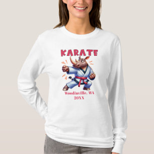 Camiseta Personalización de Karate Nombre de la fecha de ub