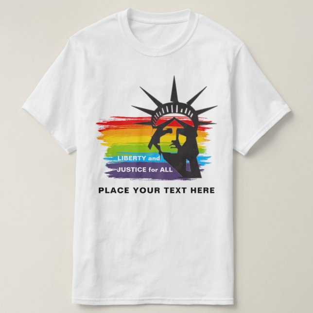Camiseta PERSONALIZACIÓN de la libertad y la justicia para  (Diseño del anverso)